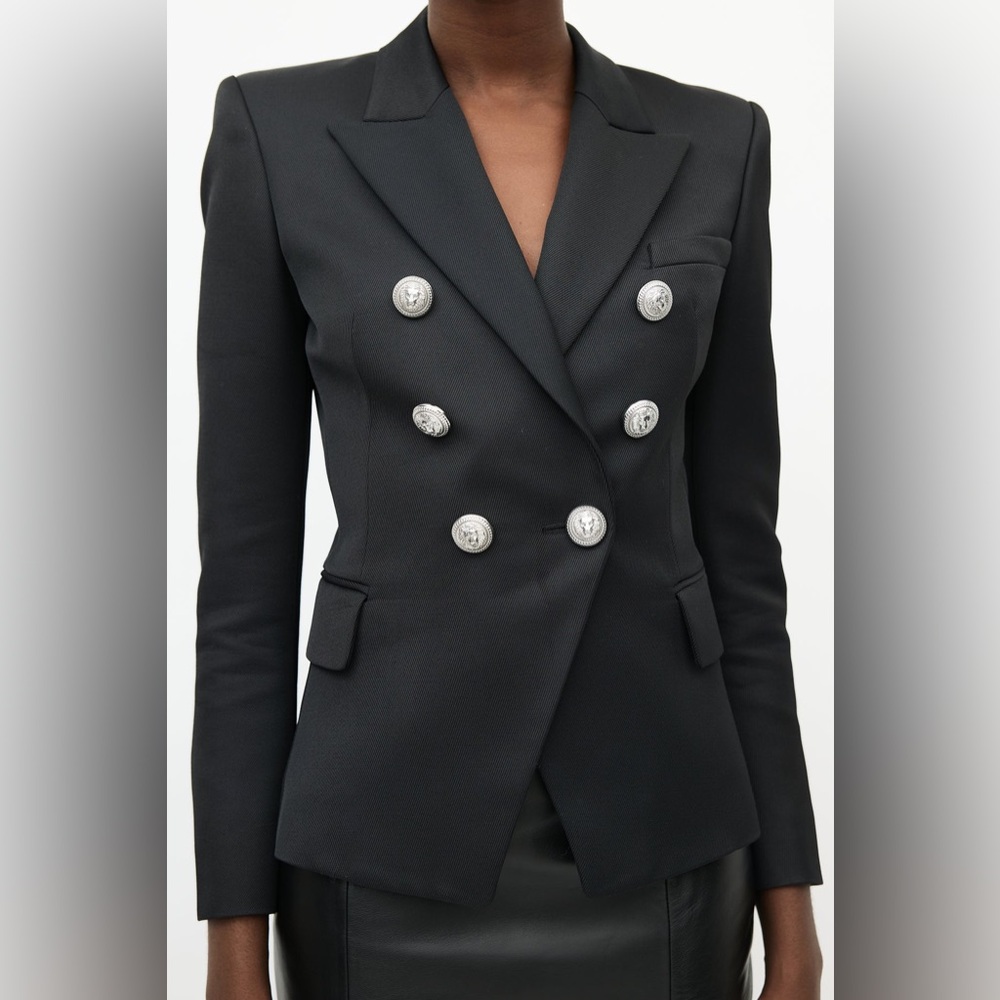 Balmain black double-breasted blazer